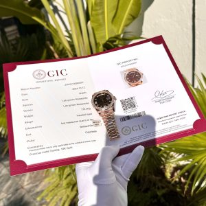 Đồng Hồ Rolex Day-Date Mặt Số Eisenkiesel Phủ Vàng Đính Moissanite 40mm (2)