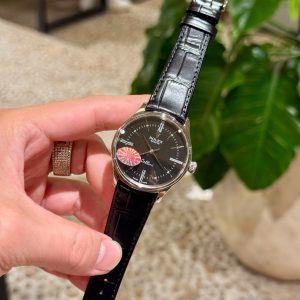 Đồng Hồ Rolex Nam Dây Da Màu Đen Cellini Replica Xưởng MKS 39mm (1)