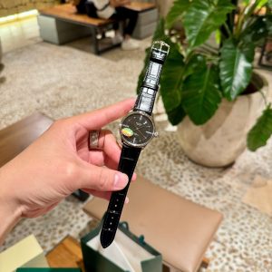 Đồng Hồ Rolex Nam Dây Da Màu Đen Cellini Replica Xưởng MKS 39mm (1)