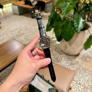 Đồng Hồ Rolex Nam Dây Da Màu Đen Cellini Replica Xưởng MKS 39mm (1)