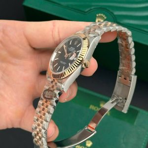 Đồng Hồ Rolex Nam Rep 11 DateJust Mặt Số Đen Xưởng Clean 41mm (1)
