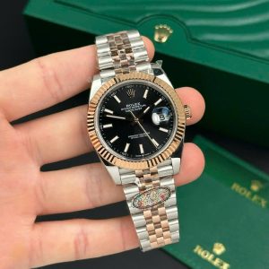 Đồng Hồ Rolex Nam Rep 11 DateJust Mặt Số Đen Xưởng Clean 41mm (1)