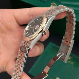 Đồng Hồ Rolex Nam Rep 11 DateJust Mặt Số Nâu Chocolate Clean 41mm (7)