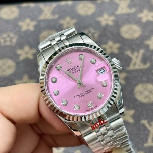 Đồng Hồ Rolex Nữ Dây Kim Loại Máy Pin Fake Giá Rẻ DateJust 31mm (2)