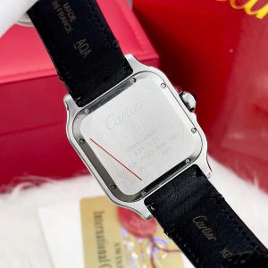 Đồng Hồ Cartier Automatic Nam Đính Đá Dây Da Fake Nhật 40mm (1)