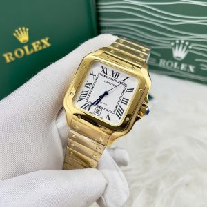 Đồng Hồ Cartier Fake Máy Cơ Automatic Nhật Santos Nam Dây Thép (7)