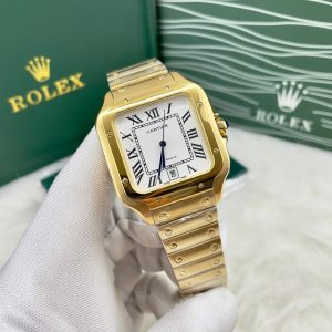 Đồng Hồ Cartier Fake Máy Cơ Automatic Nhật Santos Nam Dây Thép (7)