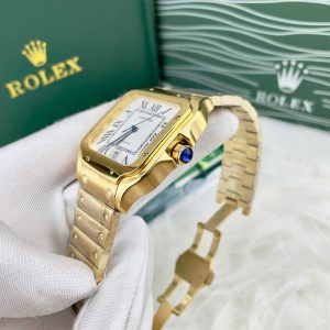 Đồng Hồ Cartier Fake Máy Cơ Automatic Nhật Santos Nam Dây Thép (7)