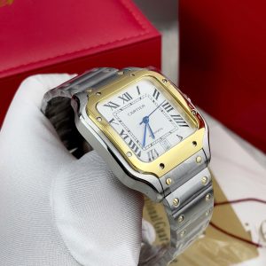 Đồng Hồ Cartier Santos Fake Máy Cơ Automatic Nhật Nam 40mm (1)