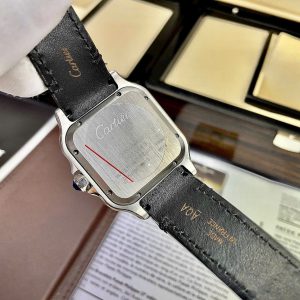 Đồng Hồ Cartier Santos Fake Máy Cơ Nhật Automatic Nam Dây Da 40mm (8)