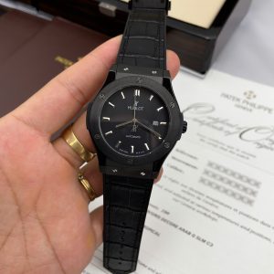 Đồng Hồ Hublot Nam Dây Cao Su Màu Đen Fake Máy Cơ Tự Động 38-42mm (8)