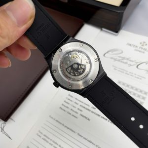Đồng Hồ Hublot Nam Dây Cao Su Màu Đen Fake Máy Cơ Tự Động 38-42mm (8)