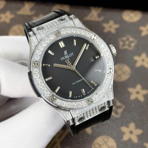 Đồng Hồ Hublot Nam Đính Đá Fake Máy Cơ Automatic Nhật Màu Đen 38-42mm (8)