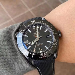 Đồng Hồ Omega Chế Tác Planet Ocean GMT Vỏ Gốm Đen Xưởng VS 45 (8)