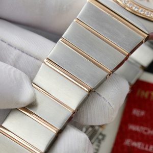 Đồng Hồ Omega Constellation Fake Cao Cấp Mặt Trắng Đính Đá Máy Thụy Sỹ (2)