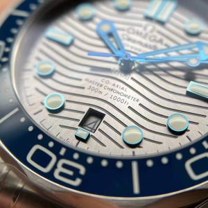 Đồng Hồ Omega Seamaster CO‑AXIAL Mặt Xám Viền Gốm Xanh VSF 42mm (2)