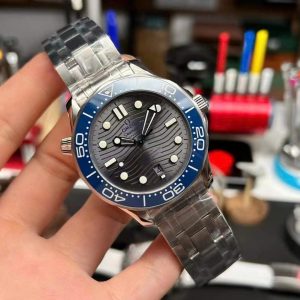 Đồng Hồ Omega Seamaster CO‑AXIAL Mặt Xám Viền Gốm Xanh VSF 42mm (2)