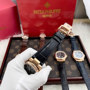 Đồng Hồ Patek Philippe Fake Cao Cấp Mặt Số Xám Nautilus 5724R 40mm (1)