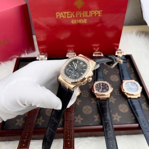 Đồng Hồ Patek Philippe Fake Cao Cấp Mặt Số Xám Nautilus 5724R 40mm (1)