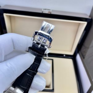 Đồng Hồ Patek Philippe Fake Máy Nhật Mặt Đen Dây Da Nautilus 5711 40mm (1)