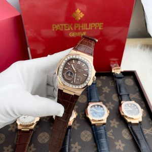 Đồng Hồ Patek Philippe Fake Máy Nhật Mặt Màu Chocolate Nautilus 5724R 40mm (1)