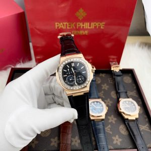Đồng Hồ Patek Philippe Fake Máy Nhật Mặt Màu Đen Nautilus 5724R 40mm (1)