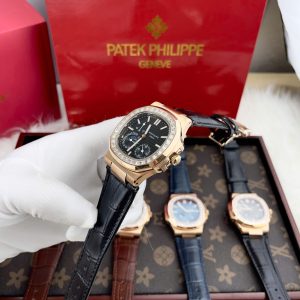 Đồng Hồ Patek Philippe Fake Máy Nhật Mặt Màu Đen Nautilus 5724R 40mm (1)