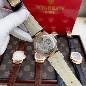 Đồng Hồ Patek Philippe Fake Máy Nhật Mặt Màu Đen Nautilus 5724R 40mm (1)