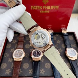 Đồng Hồ Patek Philippe Fake Máy Nhật Mặt Màu Trắng Nautilus 5724R 40mm (6)