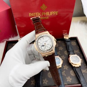Đồng Hồ Patek Philippe Fake Máy Nhật Mặt Màu Trắng Nautilus 5724R 40mm (6)