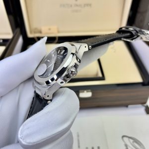 Đồng Hồ Patek Philippe Fake Máy Nhật Mặt Xám Dây Da Nautilus 5711 40mm (1)