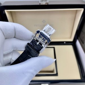 Đồng Hồ Patek Philippe Fake Máy Nhật Mặt Xanh Blue Dây Da Nautilus 5711 40mm (7)