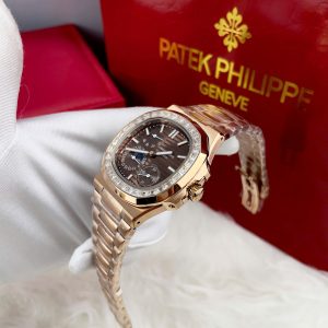 Đồng Hồ Patek Philippe Máy Cơ Nhật Nautilus 5724 Mặt Chocolate Fake 40mm (1)