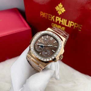 Đồng Hồ Patek Philippe Máy Cơ Nhật Nautilus 5724 Mặt Chocolate Fake 40mm (1)