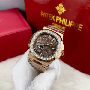 Đồng Hồ Patek Philippe Máy Cơ Nhật Nautilus 5724 Mặt Chocolate Fake 40mm (1)