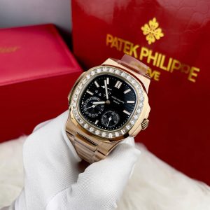 Đồng Hồ Patek Philippe Máy Cơ Nhật Nautilus 5724 Mặt Đen Fake 40mm (6)