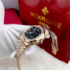 Đồng Hồ Patek Philippe Máy Cơ Nhật Nautilus 5724 Mặt Đen Fake 40mm (6)