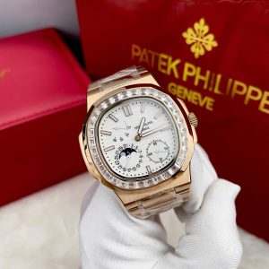 Đồng Hồ Patek Philippe Máy Cơ Nhật Nautilus 5724 Mặt Trắng Fake 40mm (1)
