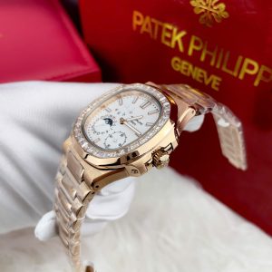 Đồng Hồ Patek Philippe Máy Cơ Nhật Nautilus 5724 Mặt Trắng Fake 40mm (1)