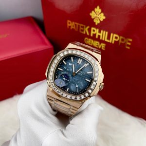 Đồng Hồ Patek Philippe Máy Cơ Nhật Nautilus 5724 Mặt Xanh Fake 40mm (6)