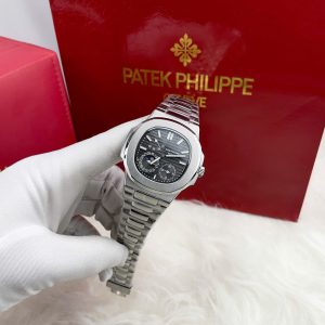 Đồng Hồ Patek Philippe Nam Dây Kim Loại Fake Máy Cơ Nautilus 5712 Mặt Xám 40mm (2)