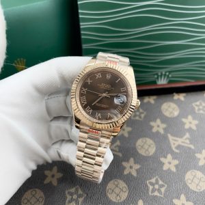 Đồng Hồ Rolex DateJust Fake Máy Cơ Automatic Nhật Mặt Chocolate 38-41mm (1)