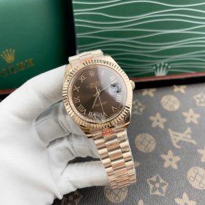 Đồng Hồ Rolex DateJust Fake Máy Cơ Automatic Nhật Mặt Chocolate 38-41mm (1)