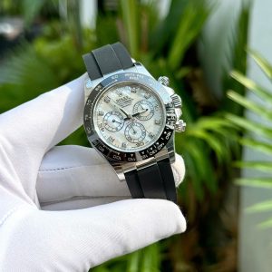 Đồng Hồ Rolex Daytona 116519LN Mặt Số Xà Cừ Đính Moissanite 40mm (3)