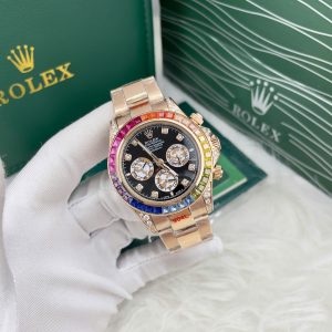 Đồng Hồ Rolex Daytona Rainbow Fake Máy Cơ Nhật Automatic Nam 40mm (8)