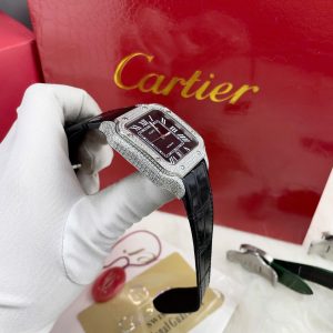 Đồng Hồ Cartier Automatic Nam Đính Đá Máy Cơ Nhật Fake Cao Cấp 40mm (1)