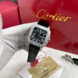 Đồng Hồ Cartier Automatic Nam Đính Đá Máy Cơ Nhật Fake Cao Cấp 40mm (1)