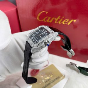 Đồng Hồ Cartier Automatic Nam Đính Đá Máy Cơ Nhật Fake Cao Cấp 40mm (1)