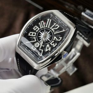Đồng Hồ Franck Muller V45 Fake Cao Cấp Máy Thuỵ Sỹ Màu Đen Xưởng ABF 45mm (9)