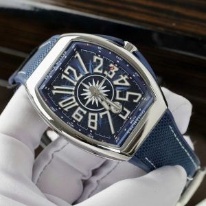 Đồng Hồ Franck Muller V45 Fake Cao Cấp Máy Thuỵ Sỹ Màu Xanh Dương ABF 45mm (8)